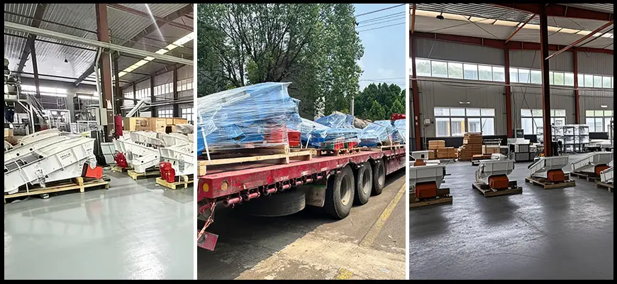 VRV vibrating screen finished product delivery site