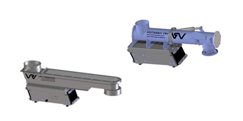 Small electromagnetic vibrating feeder for precision dosing and compact material handling