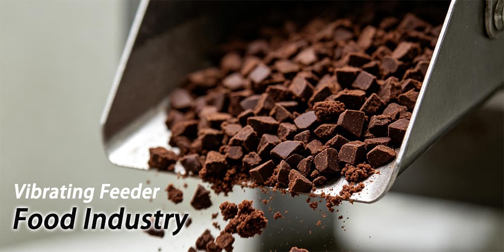 Petit alimentateur vibrant électromagnétique : Solution idéale pour la manipulation des morceaux de chocolat dans la production alimentaire