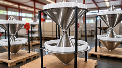 Activateur de trémie | Activateur de trémie en acier inoxydable 304 de qualité alimentaire pour le déchargement de matériaux dans l'industrie alimentaire